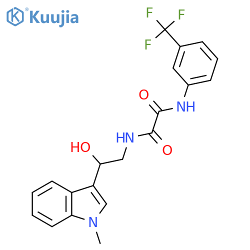 N-2-hydroxy-2-(1-methyl-1H-indol-3-yl)ethyl-N'-3-(trifluoromethyl)phenylethanediamide structure