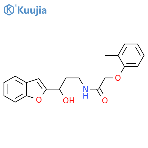 N-3-(1-benzofuran-2-yl)-3-hydroxypropyl-2-(2-methylphenoxy)acetamide structure