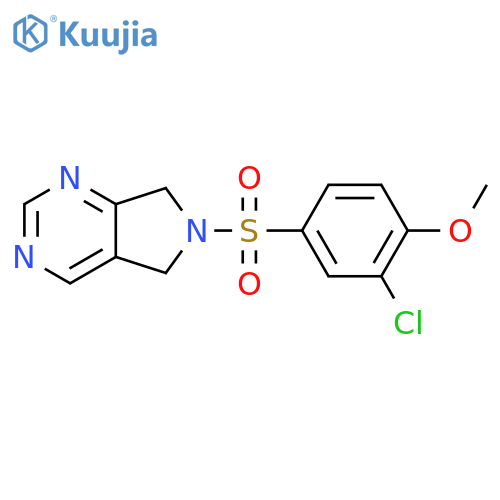 6-(3-chloro-4-methoxybenzenesulfonyl)-5H,6H,7H-pyrrolo3,4-dpyrimidine structure