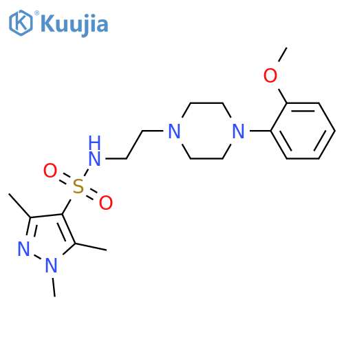 N-{2-[4-(2-methoxyphenyl)piperazin-1-yl]ethyl}-1,3,5-trimethyl-1H-pyrazole-4-sulfonamide structure