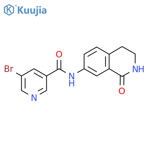 5-bromo-N-(1-oxo-1,2,3,4-tetrahydroisoquinolin-7-yl)pyridine-3-carboxamide structure