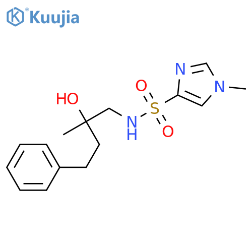 N-(2-hydroxy-2-methyl-4-phenylbutyl)-1-methyl-1H-imidazole-4-sulfonamide structure