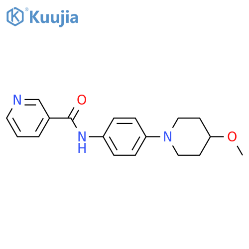 N-4-(4-methoxypiperidin-1-yl)phenylpyridine-3-carboxamide structure