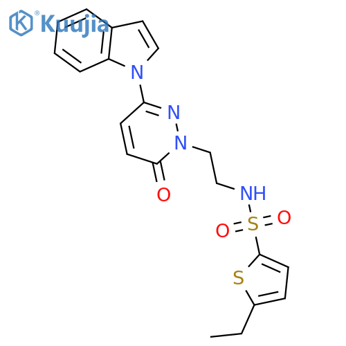 5-ethyl-N-{2-3-(1H-indol-1-yl)-6-oxo-1,6-dihydropyridazin-1-ylethyl}thiophene-2-sulfonamide structure