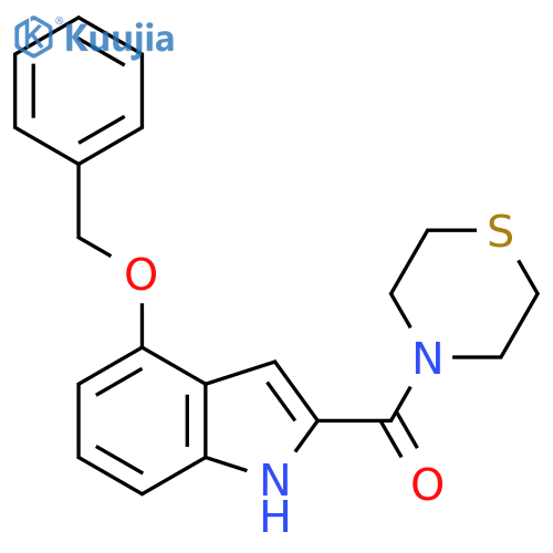 4-(benzyloxy)-2-(thiomorpholine-4-carbonyl)-1H-indole structure