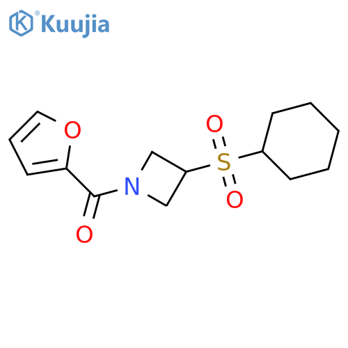 3-(cyclohexanesulfonyl)-1-(furan-2-carbonyl)azetidine structure