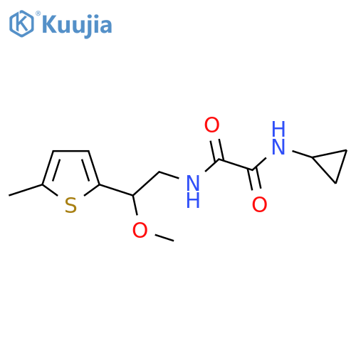 N1-cyclopropyl-N2-(2-methoxy-2-(5-methylthiophen-2-yl)ethyl)oxalamide structure