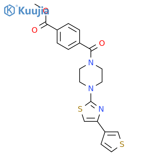 Methyl 4-(4-(4-(thiophen-3-yl)thiazol-2-yl)piperazine-1-carbonyl)benzoate structure