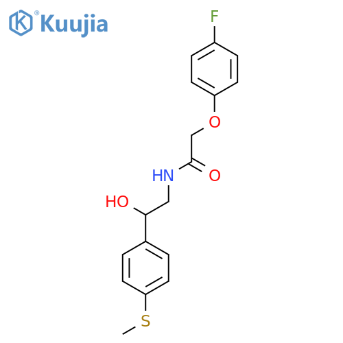 2-(4-fluorophenoxy)-N-{2-hydroxy-2-4-(methylsulfanyl)phenylethyl}acetamide structure