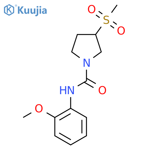 3-methanesulfonyl-N-(2-methoxyphenyl)pyrrolidine-1-carboxamide structure