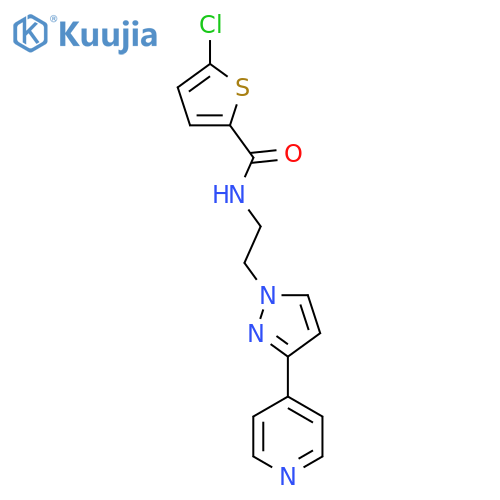 5-chloro-N-{2-3-(pyridin-4-yl)-1H-pyrazol-1-ylethyl}thiophene-2-carboxamide structure