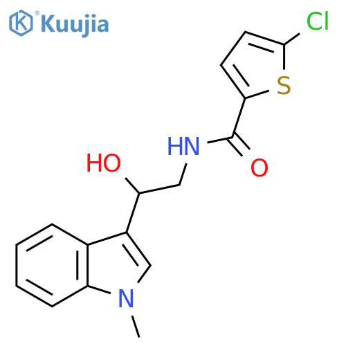5-chloro-N-2-hydroxy-2-(1-methyl-1H-indol-3-yl)ethylthiophene-2-carboxamide structure