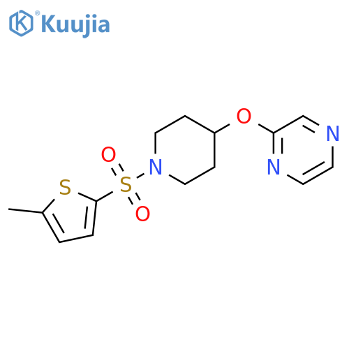 2-({1-[(5-methylthiophen-2-yl)sulfonyl]piperidin-4-yl}oxy)pyrazine structure