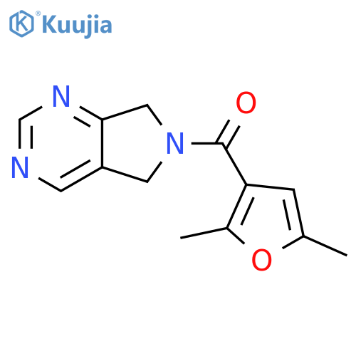 6-(2,5-dimethylfuran-3-carbonyl)-5H,6H,7H-pyrrolo3,4-dpyrimidine structure