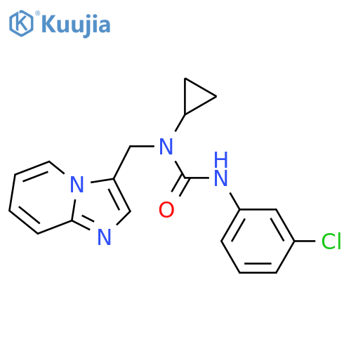 1-(3-chlorophenyl)-3-cyclopropyl-3-({imidazo[1,2-a]pyridin-3-yl}methyl)urea structure