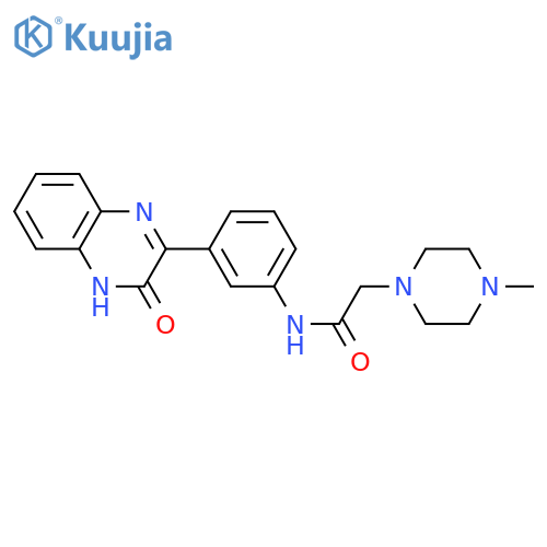 N-[3-(3-hydroxyquinoxalin-2-yl)phenyl]-2-(4-methylpiperazin-1-yl)acetamide structure