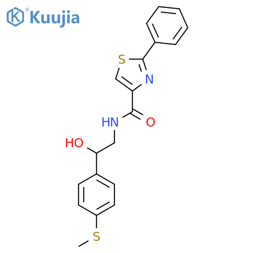 N-{2-hydroxy-2-4-(methylsulfanyl)phenylethyl}-2-phenyl-1,3-thiazole-4-carboxamide structure