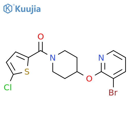 3-bromo-2-{[1-(5-chlorothiophene-2-carbonyl)piperidin-4-yl]oxy}pyridine structure