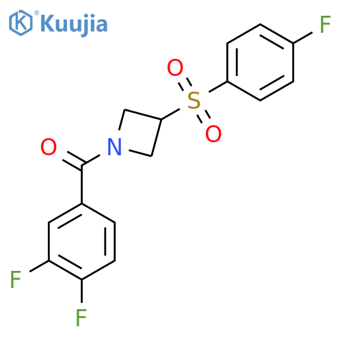 1-(3,4-difluorobenzoyl)-3-(4-fluorobenzenesulfonyl)azetidine structure