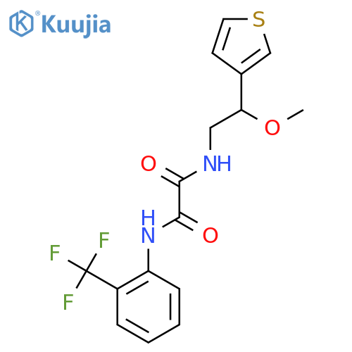 N-2-methoxy-2-(thiophen-3-yl)ethyl-N'-2-(trifluoromethyl)phenylethanediamide structure