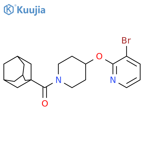 2-{[1-(adamantane-1-carbonyl)piperidin-4-yl]oxy}-3-bromopyridine structure