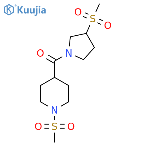1-methanesulfonyl-4-(3-methanesulfonylpyrrolidine-1-carbonyl)piperidine structure