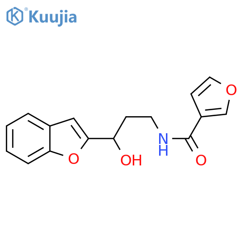N-3-(1-benzofuran-2-yl)-3-hydroxypropylfuran-3-carboxamide structure