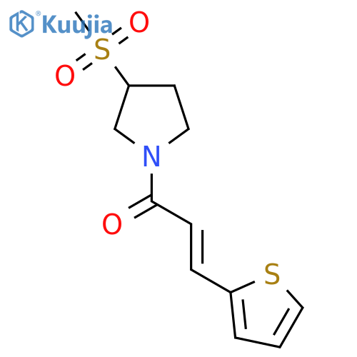 (2E)-1-(3-methanesulfonylpyrrolidin-1-yl)-3-(thiophen-2-yl)prop-2-en-1-one structure