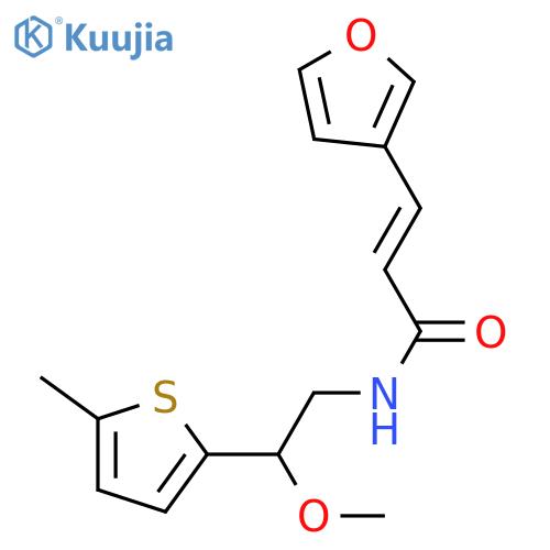 (E)-3-(furan-3-yl)-N-[2-methoxy-2-(5-methylthiophen-2-yl)ethyl]prop-2-enamide structure