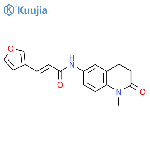 (2E)-3-(furan-3-yl)-N-(1-methyl-2-oxo-1,2,3,4-tetrahydroquinolin-6-yl)prop-2-enamide structure