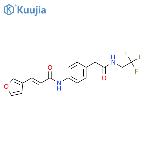 (2E)-3-(furan-3-yl)-N-(4-{(2,2,2-trifluoroethyl)carbamoylmethyl}phenyl)prop-2-enamide structure
