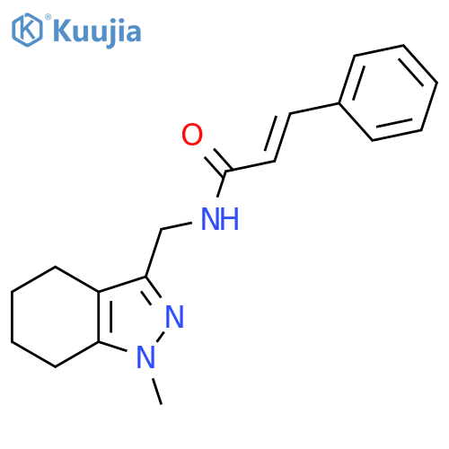 (2E)-N-(1-methyl-4,5,6,7-tetrahydro-1H-indazol-3-yl)methyl-3-phenylprop-2-enamide structure