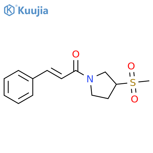 (2E)-1-(3-methanesulfonylpyrrolidin-1-yl)-3-phenylprop-2-en-1-one structure