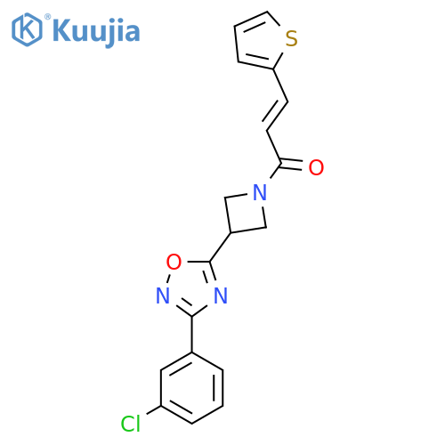 (2E)-1-{3-3-(3-chlorophenyl)-1,2,4-oxadiazol-5-ylazetidin-1-yl}-3-(thiophen-2-yl)prop-2-en-1-one structure