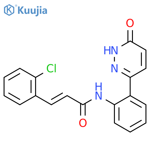 (2E)-3-(2-chlorophenyl)-N-2-(6-oxo-1,6-dihydropyridazin-3-yl)phenylprop-2-enamide structure