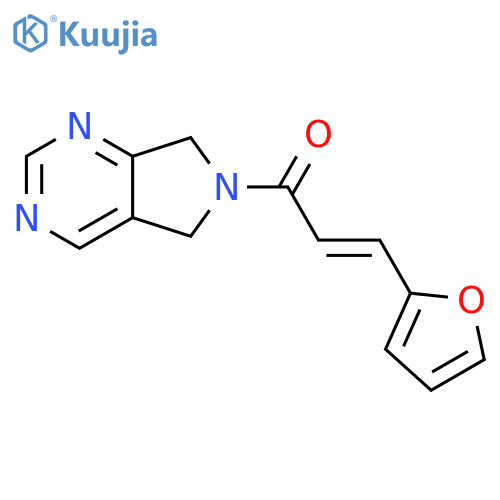 (2E)-3-(furan-2-yl)-1-{5H,6H,7H-pyrrolo3,4-dpyrimidin-6-yl}prop-2-en-1-one structure