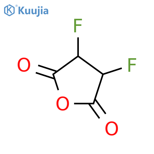 3,4-difluorooxolane-2,5-dione structure