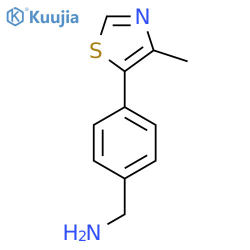 4-(4-Methylthiazol-5-yl)benzylamine structure