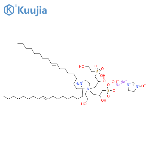 1H-Imidazolium,2-(8-heptadecen-1-yl)-4,5-dihydro-1-(2-hydroxyethyl)-1-(2-hydroxy-3-sulfopropyl)-,hydroxide, sodium salt (1:1:1) structure