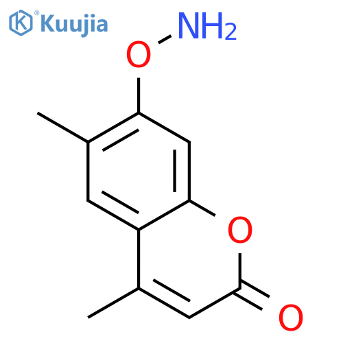 2H-1-Benzopyran-2-one, 7-(aminooxy)-4,6-dimethyl- structure