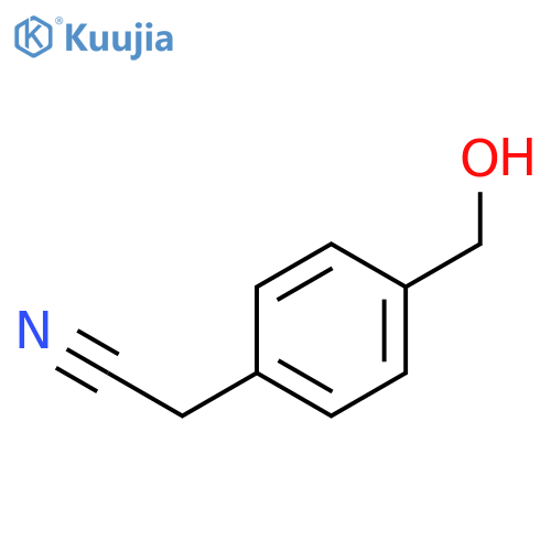 2-4-(hydroxymethyl)phenylacetonitrile structure