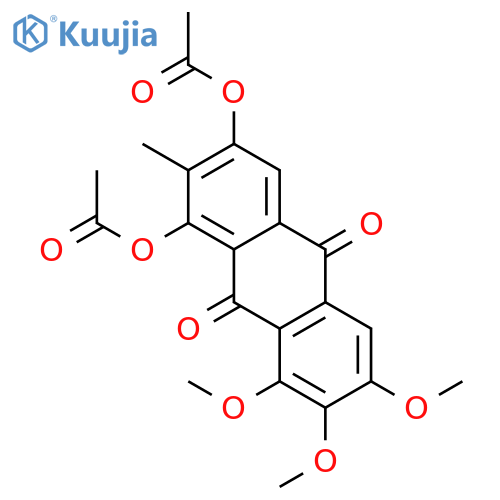 9,10-Anthracenedione, 1,3-bis(acetyloxy)-6,7,8-trimethoxy-2-methyl- structure