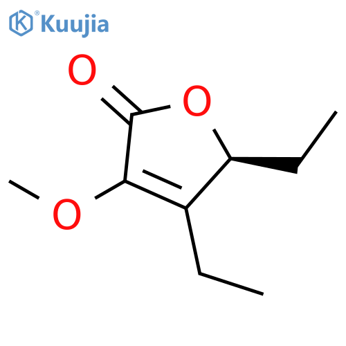 2(5H)-Furanone, 4,5-diethyl-3-methoxy-, (S)- structure