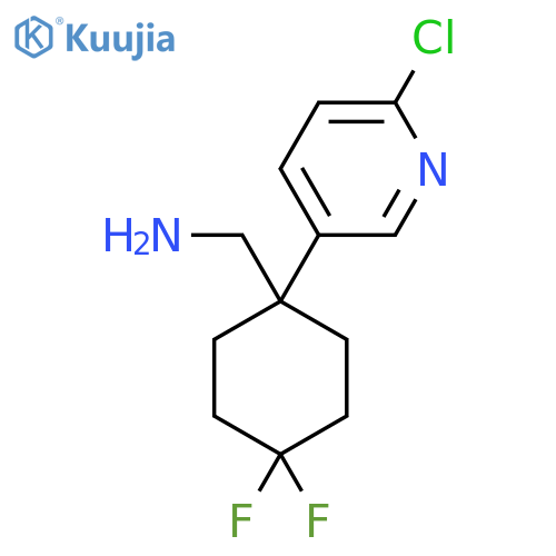 1-(6-chloropyridin-3-yl)-4,4-difluorocyclohexylmethanamine structure