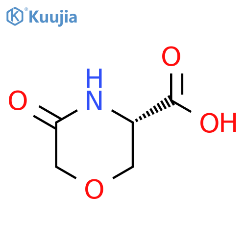 (3S)-5-oxomorpholine-3-carboxylic acid structure