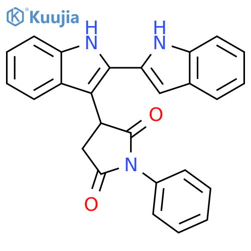 2,5-Pyrrolidinedione, 3-[2,2'-bi-1H-indol]-3-yl-1-phenyl- structure