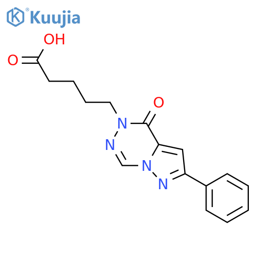 PYRAZOLO[1,5-D][1,2,4]TRIAZINE-5(4H)-PENTANOIC ACID, 4-OXO-2-PHENYL- structure