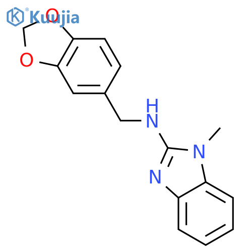 1H-Benzimidazol-2-amine, N-(1,3-benzodioxol-5-ylmethyl)-1-methyl- structure