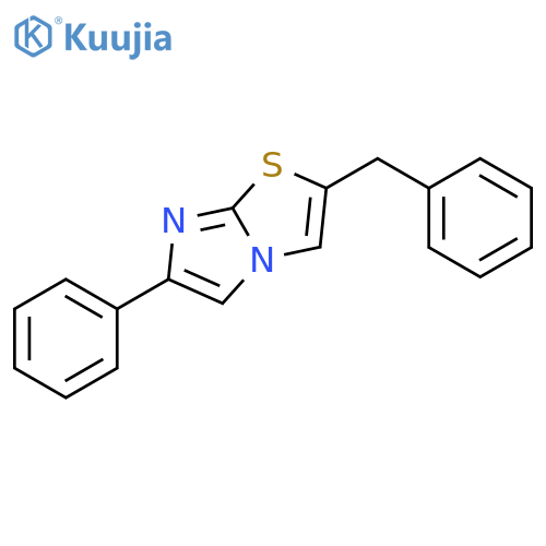 Imidazo[2,1-b]thiazole, 6-phenyl-2-(phenylmethyl)- structure