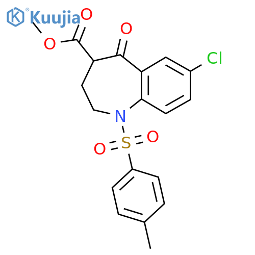 Methyl 7-Chloro-5-oxo-1-tosyl-2,3,4,5,-tetrahydro-1H-benzobazepine-4-carboxylate structure